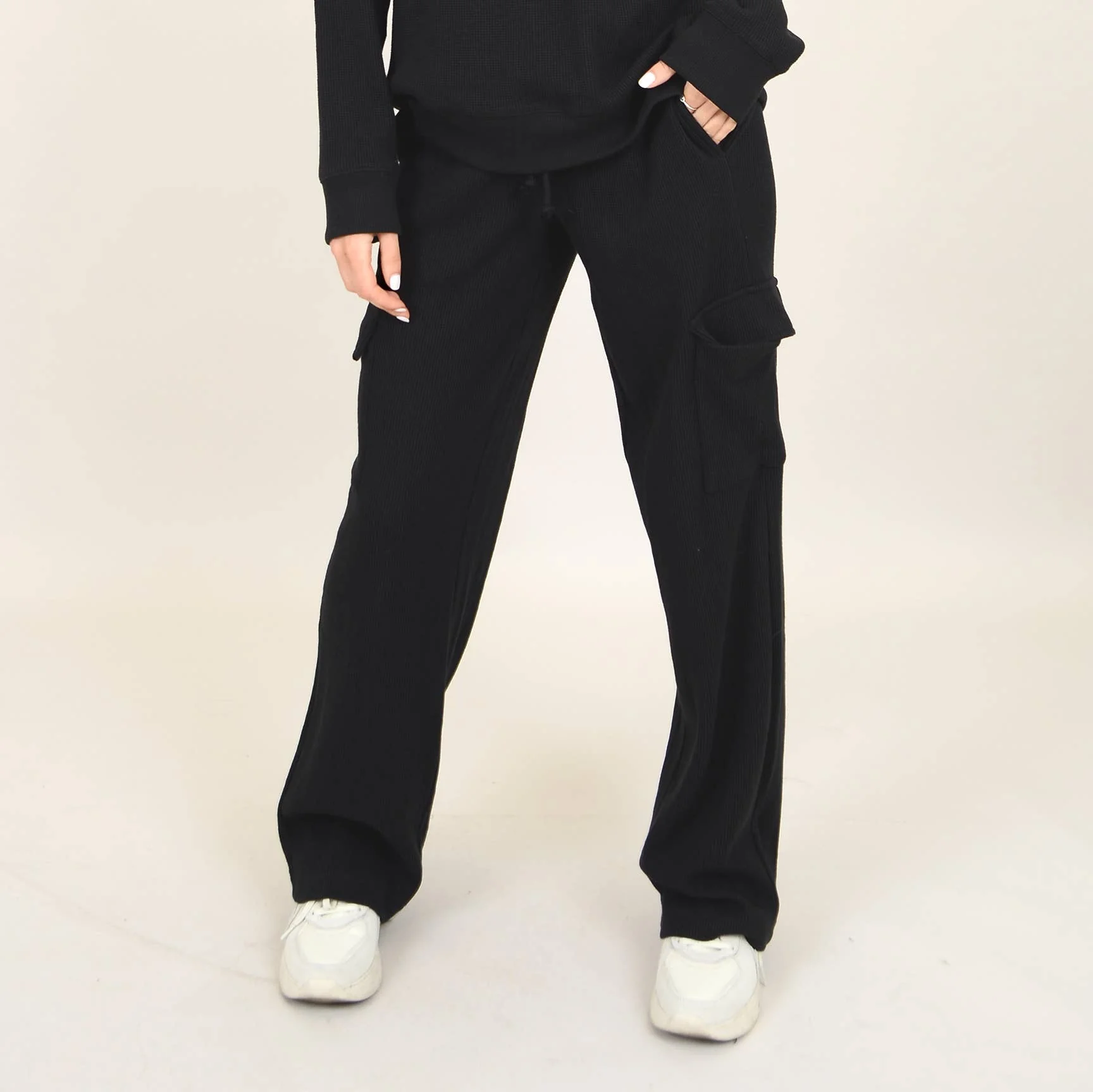 RD Style - WILLA WAFFLE WIDE LEG PANTS