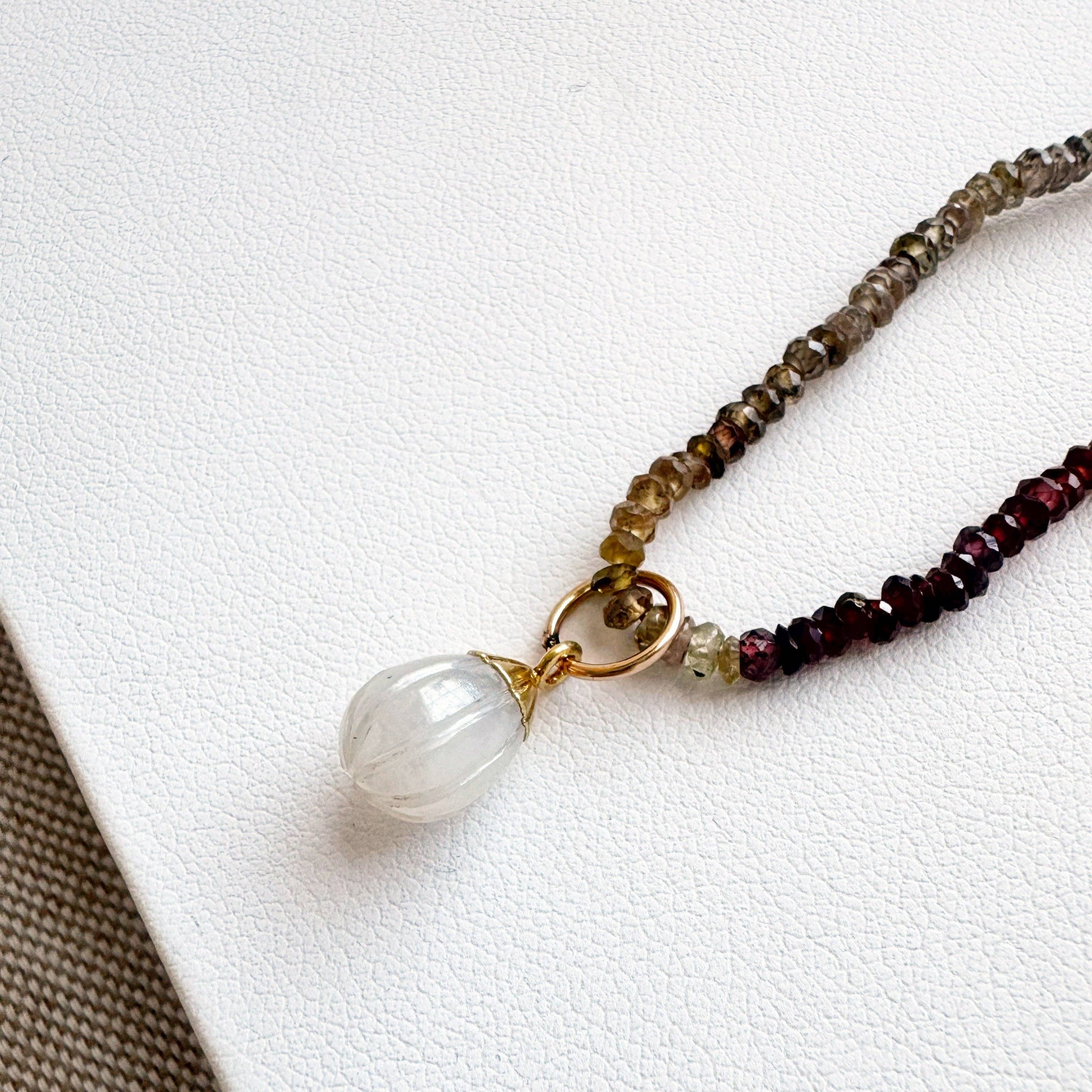 Sarah Cornwell - White Chalcedony Carved Bijou Charm - Image 2