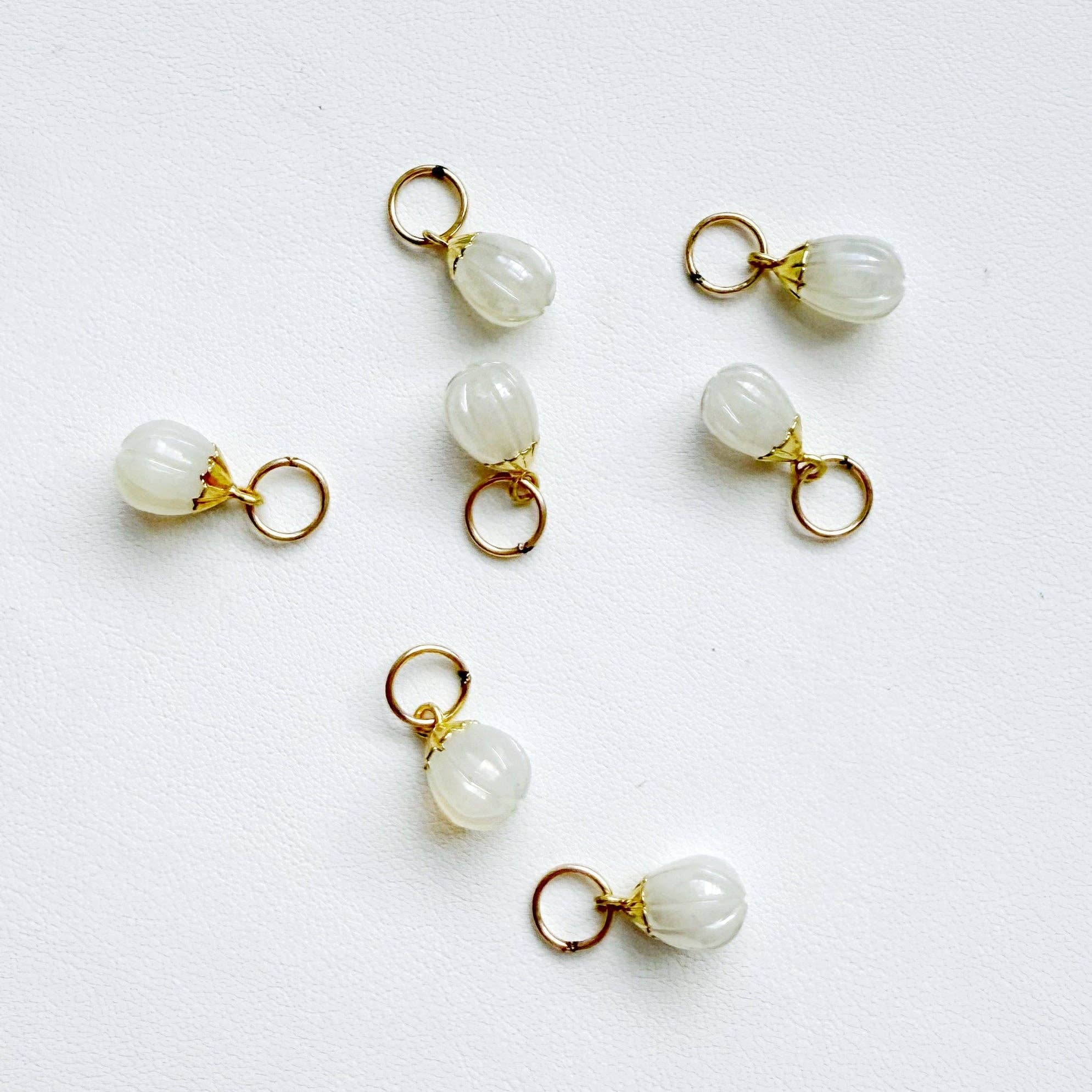 Sarah Cornwell - White Chalcedony Carved Bijou Charm - Image 3