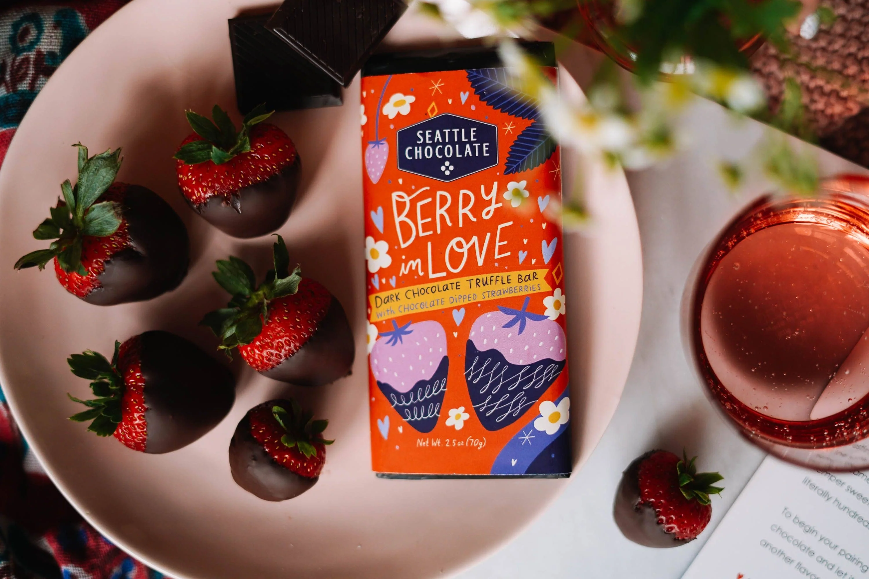 Seattle Chocolate - Valentine's Day - Berry In Love Truffle Bar - Image 2