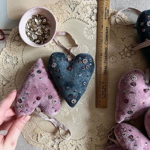 Skippy Cotton - PINK Velvet Confetti Heart Token - Image 3