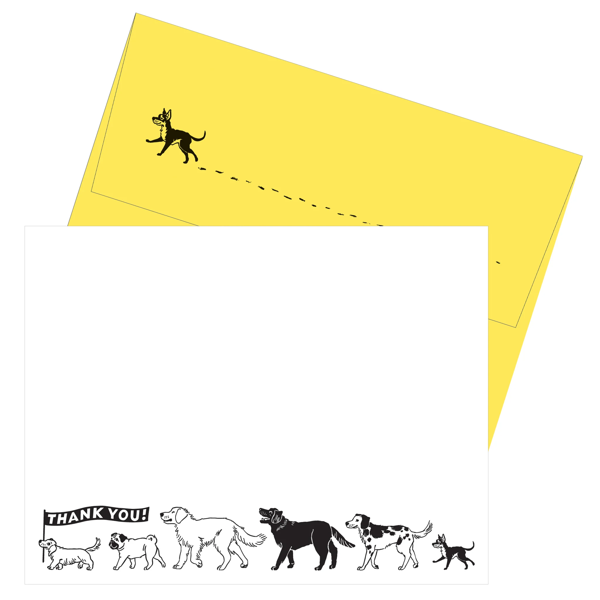 Smudge Ink - Dog Parade Note Cards with Letterpress Envelopes - Image 3