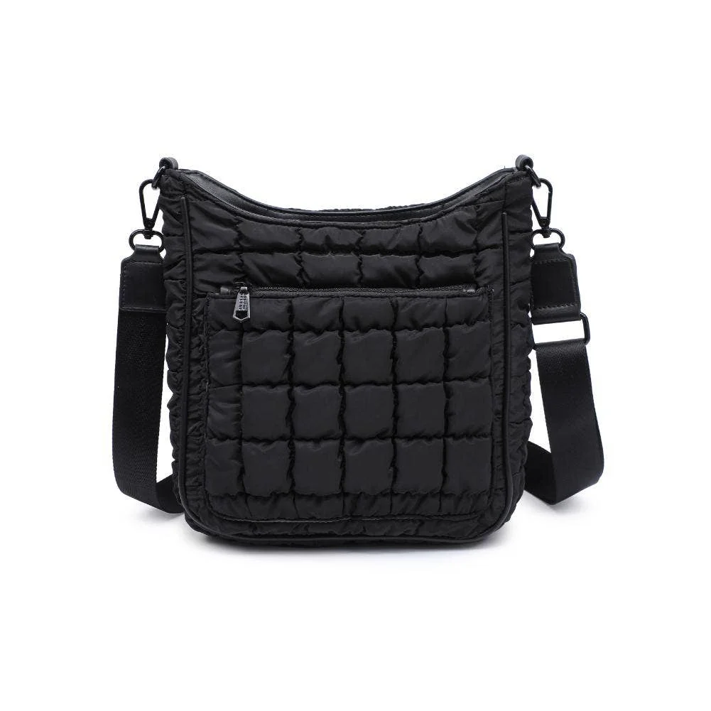 Sol and Selene - Aura - Quilted Nylon Puffer Crossbody: Black - Image 5