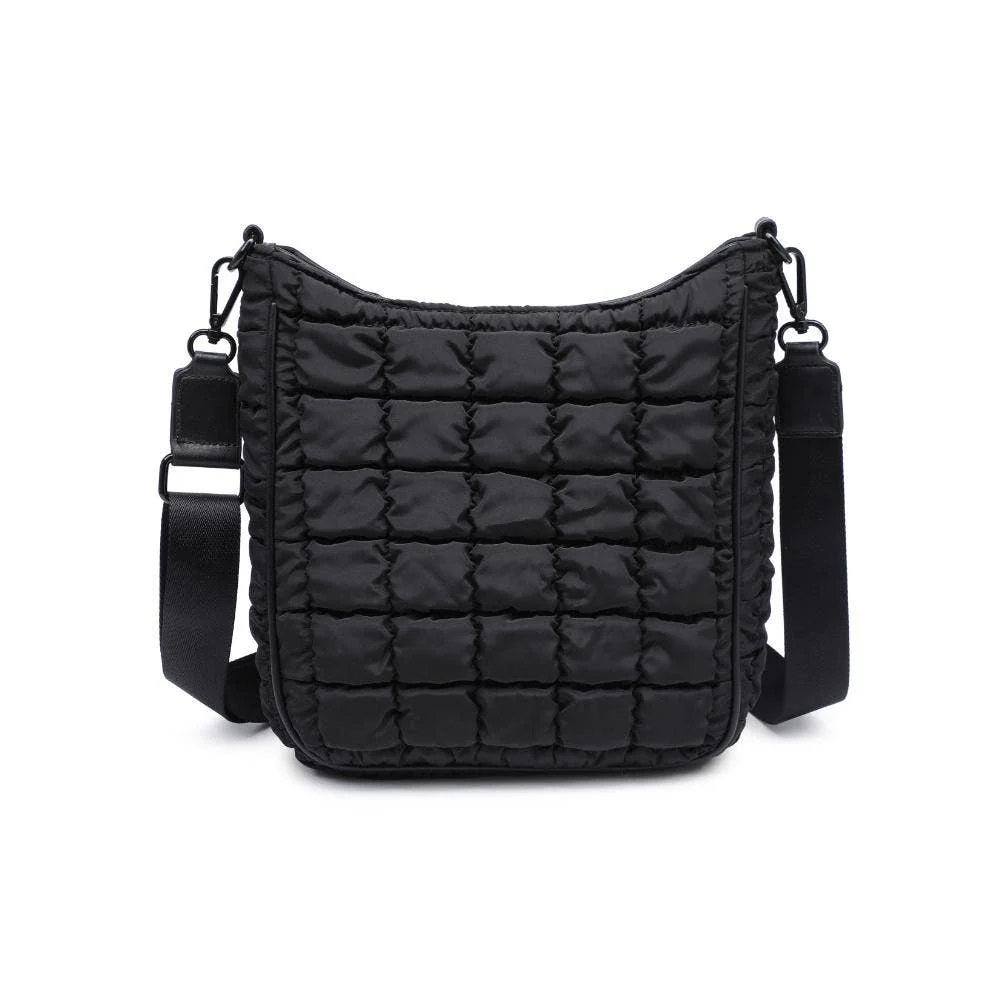Sol and Selene - Aura - Quilted Nylon Puffer Crossbody: Black - Image 6