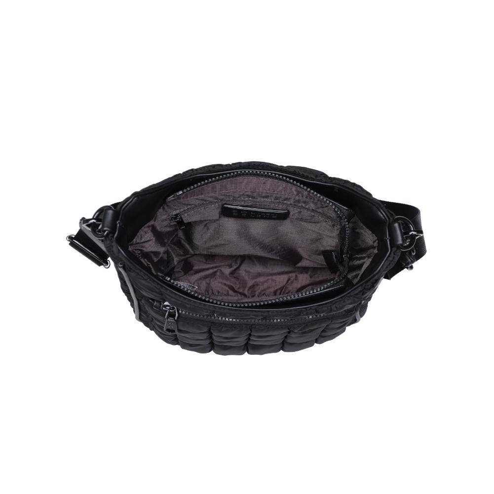 Sol and Selene - Aura - Quilted Nylon Puffer Crossbody: Black - Image 7