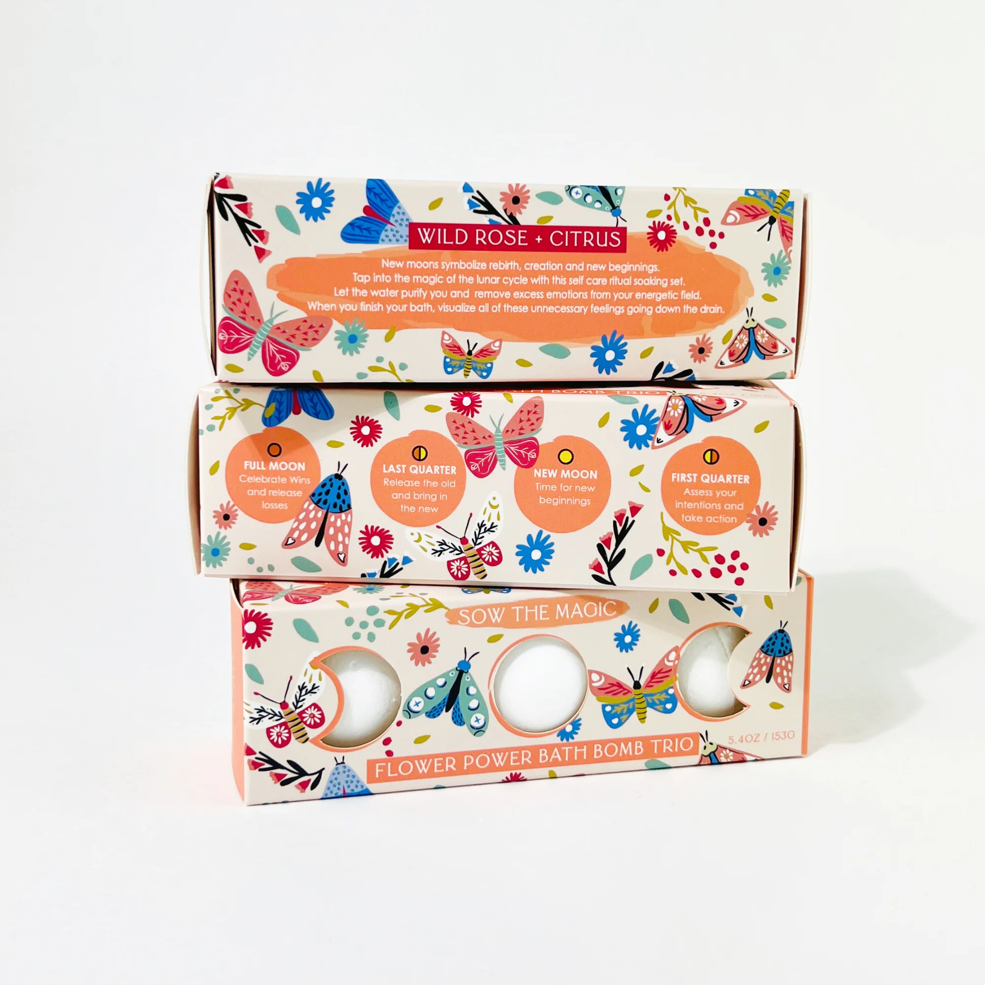 Sow the Magic - Moon Phase Flower Power Bath Bomb Trio - Image 2