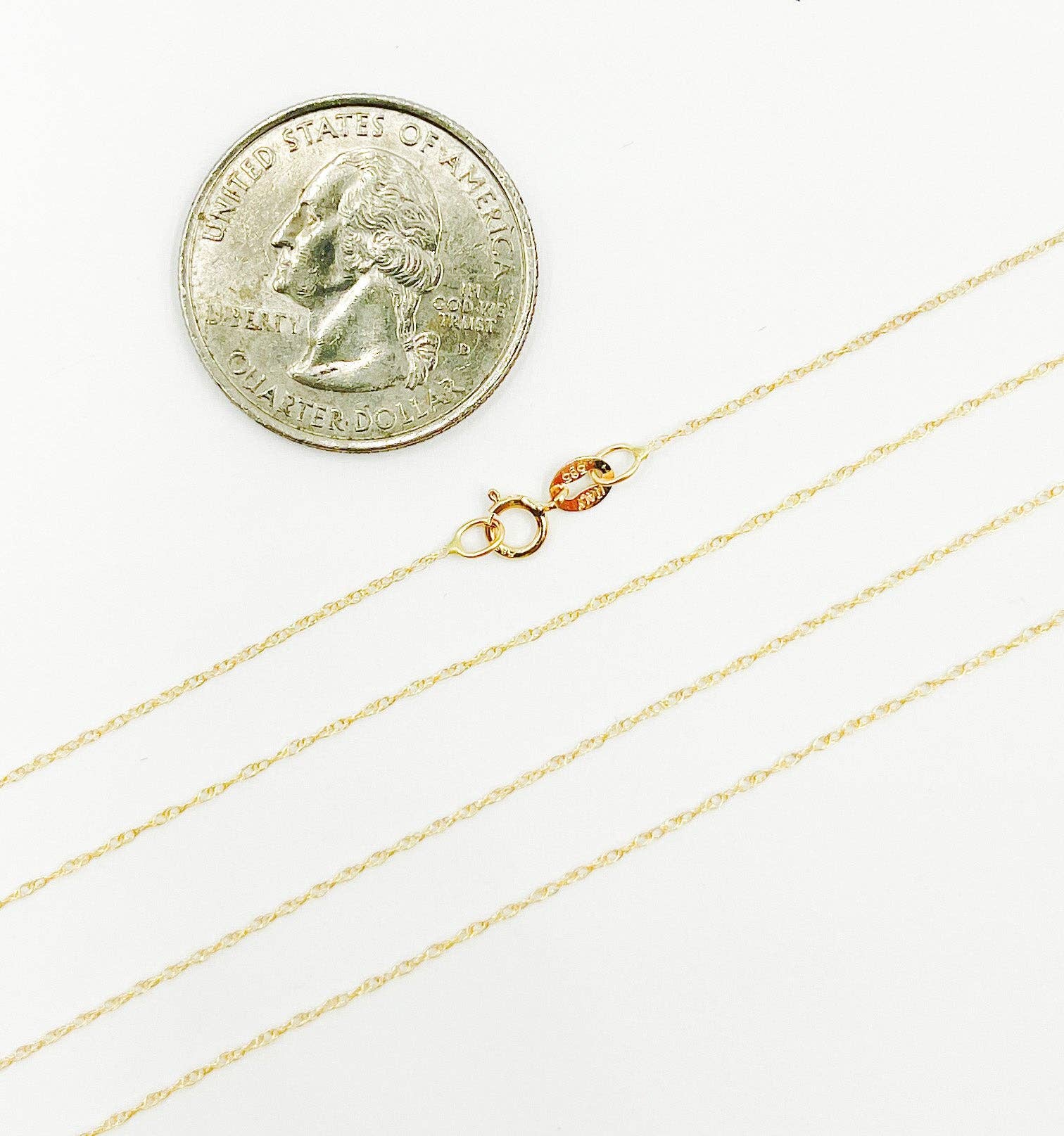 Tresor Jewelry Inc- 14K Solid Gold Rope Chain: 16 inch - Image 3