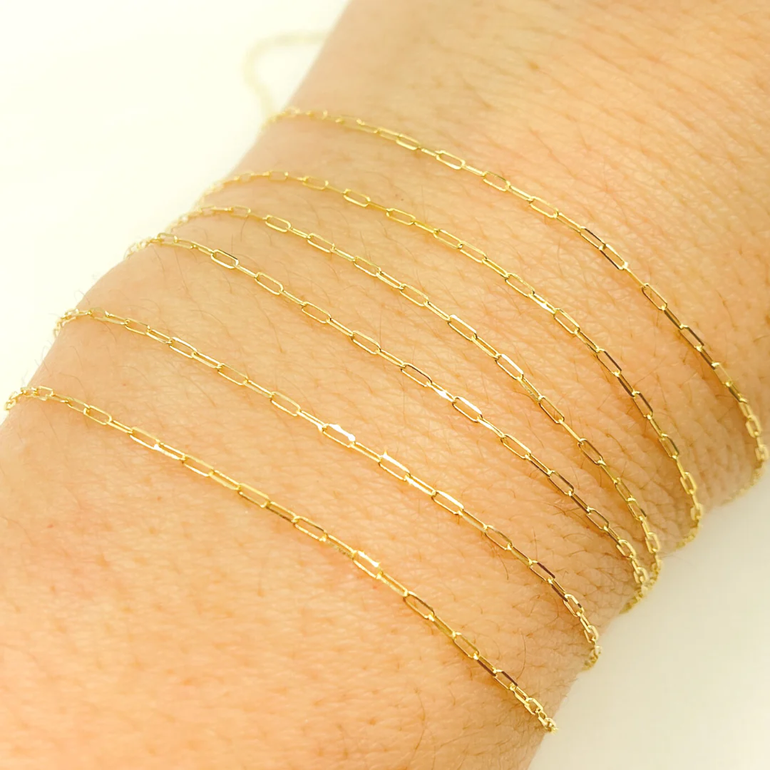 #18 Weld Magic 14K Gold Flat Paperclip Chain - Image 2