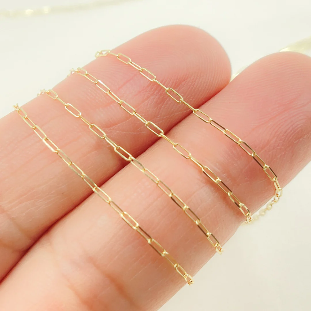 #18 Weld Magic 14K Gold Flat Paperclip Chain - Image 3