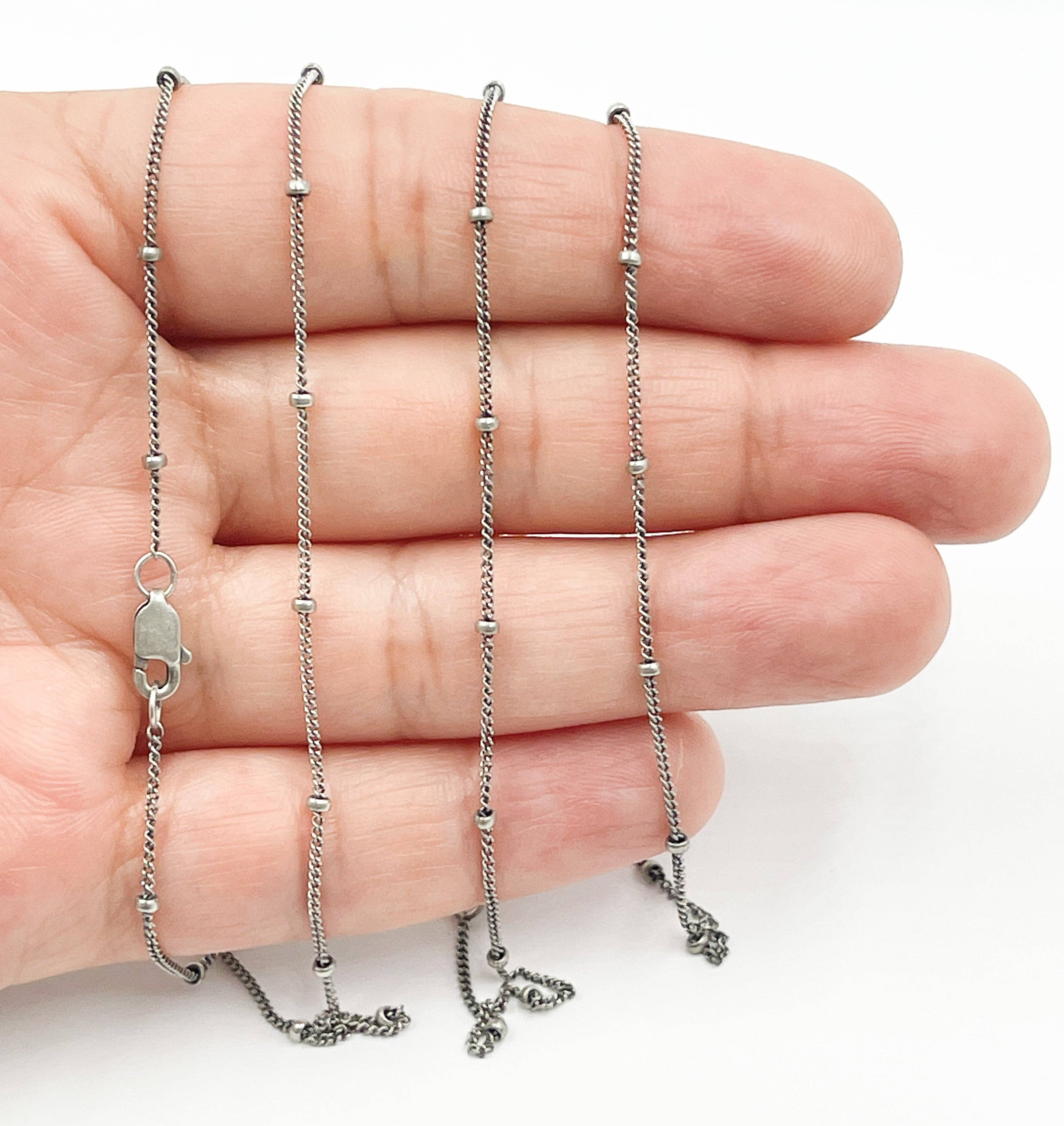 Tresor Jewelry - Oxidized Sterling Silver Satellite Necklace - Image 5