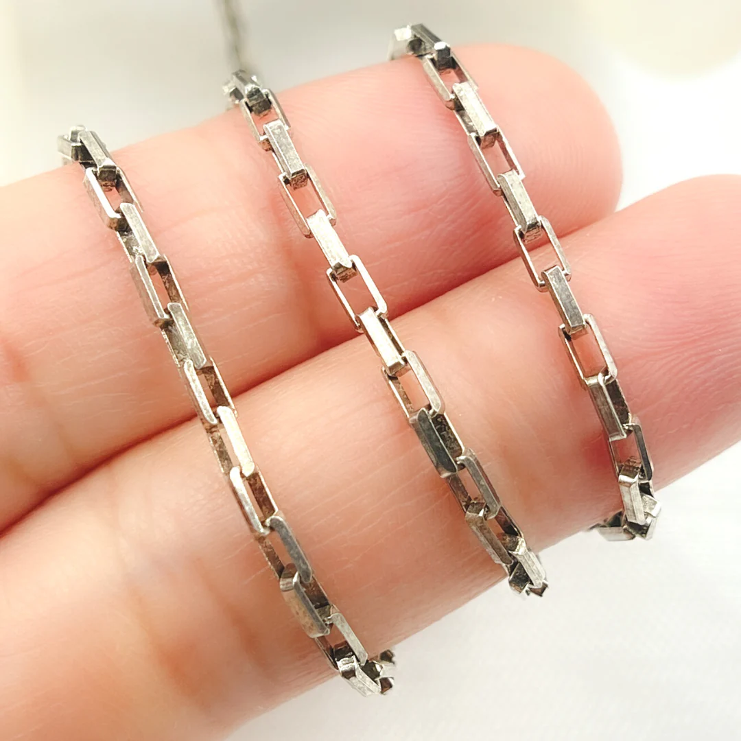#11 Weld Magic Oxidized Sterling Silver Box Chain - Image 2