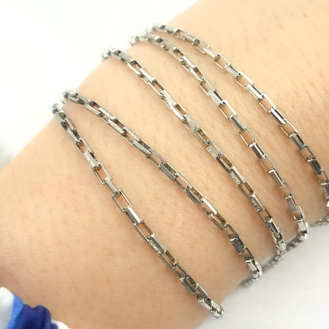 #11 Weld Magic Oxidized Sterling Silver Box Chain - Image 4