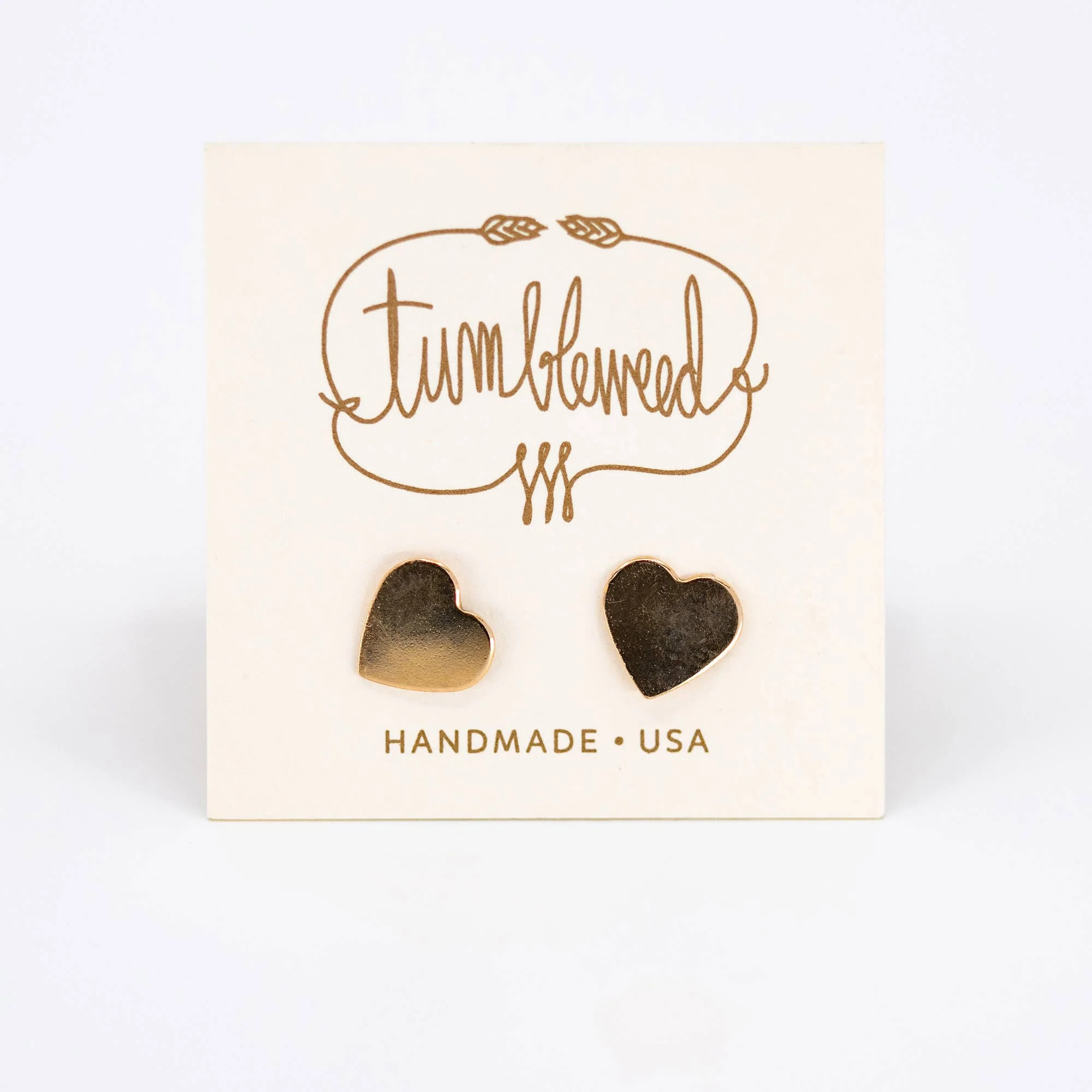 Tumbleweed - Sterling Heart Studs Earrings - Image 3