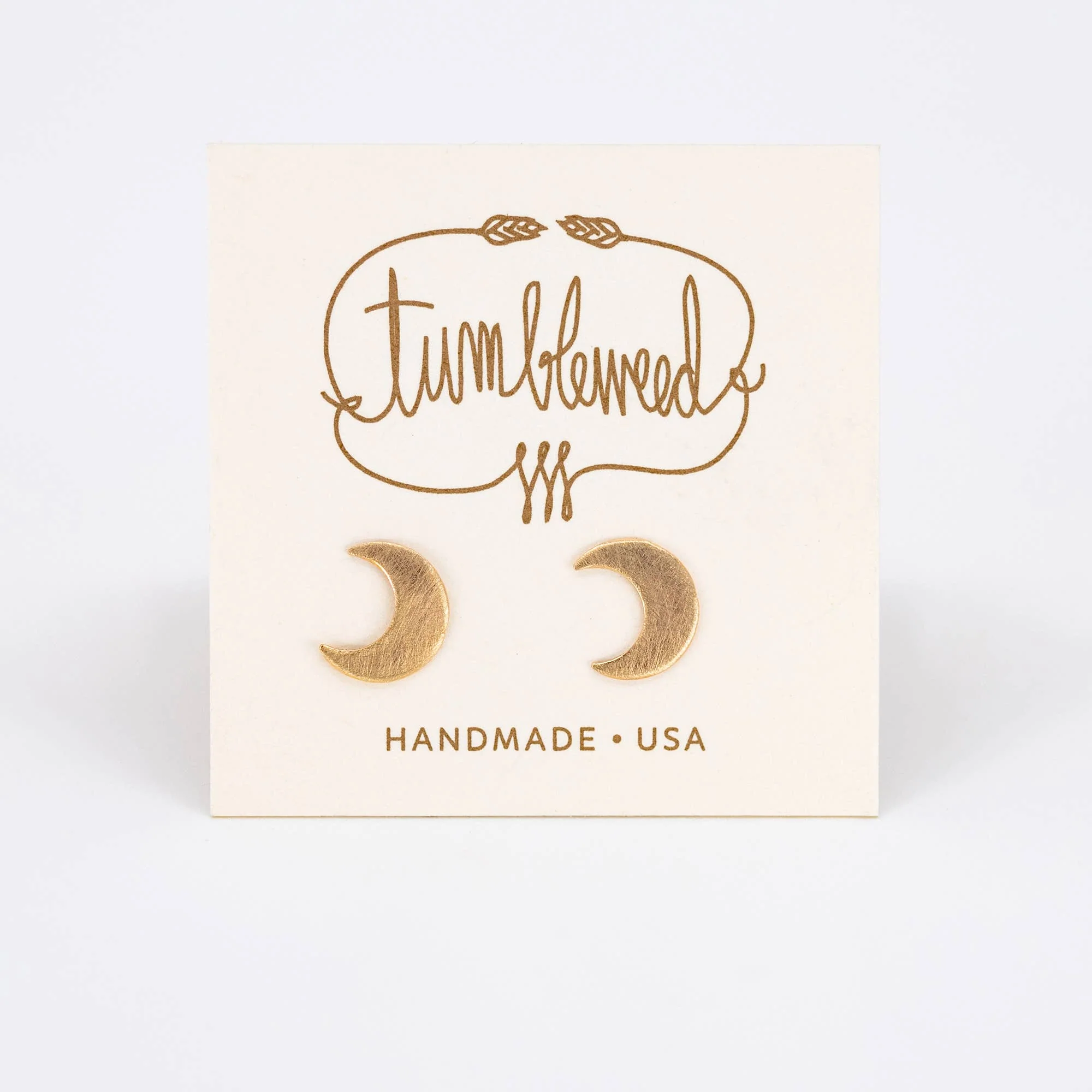 Tumbleweed- Stars & Moon Studs: Gold Fill - Image 2
