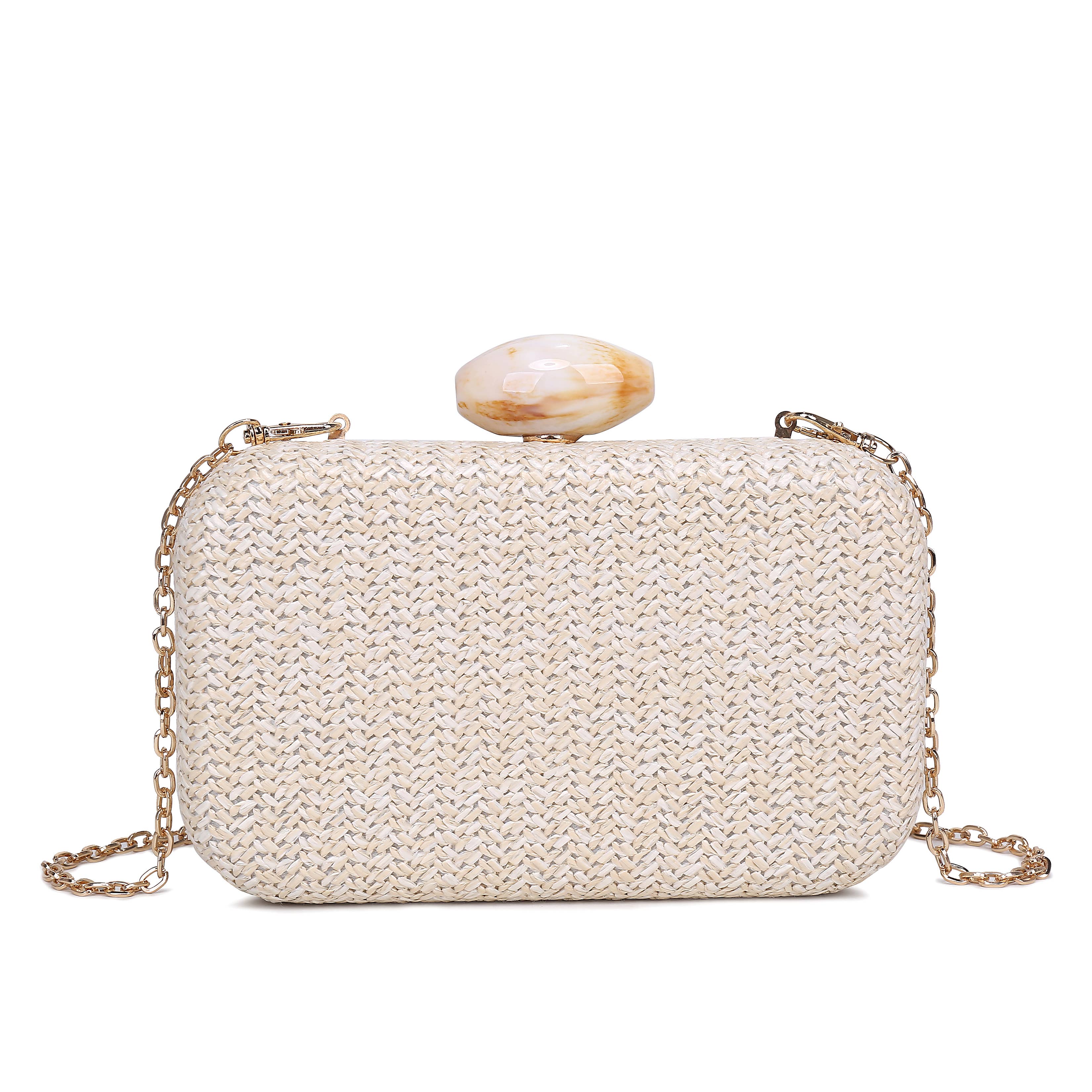 Urban Expressions - Ezra Clutch Evening Bag - Natural - Image 12