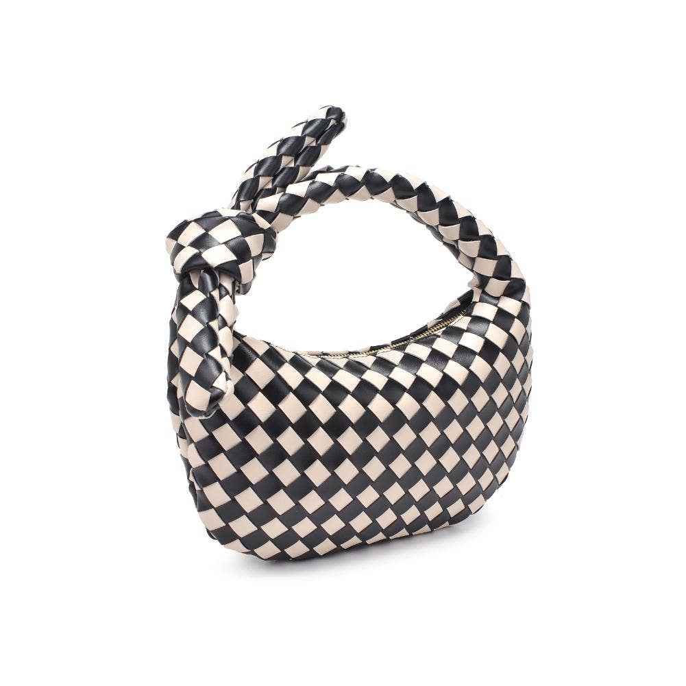 Urban Expressions - Lizbeth Woven Knot Clutch - Oatmilk - Image 16