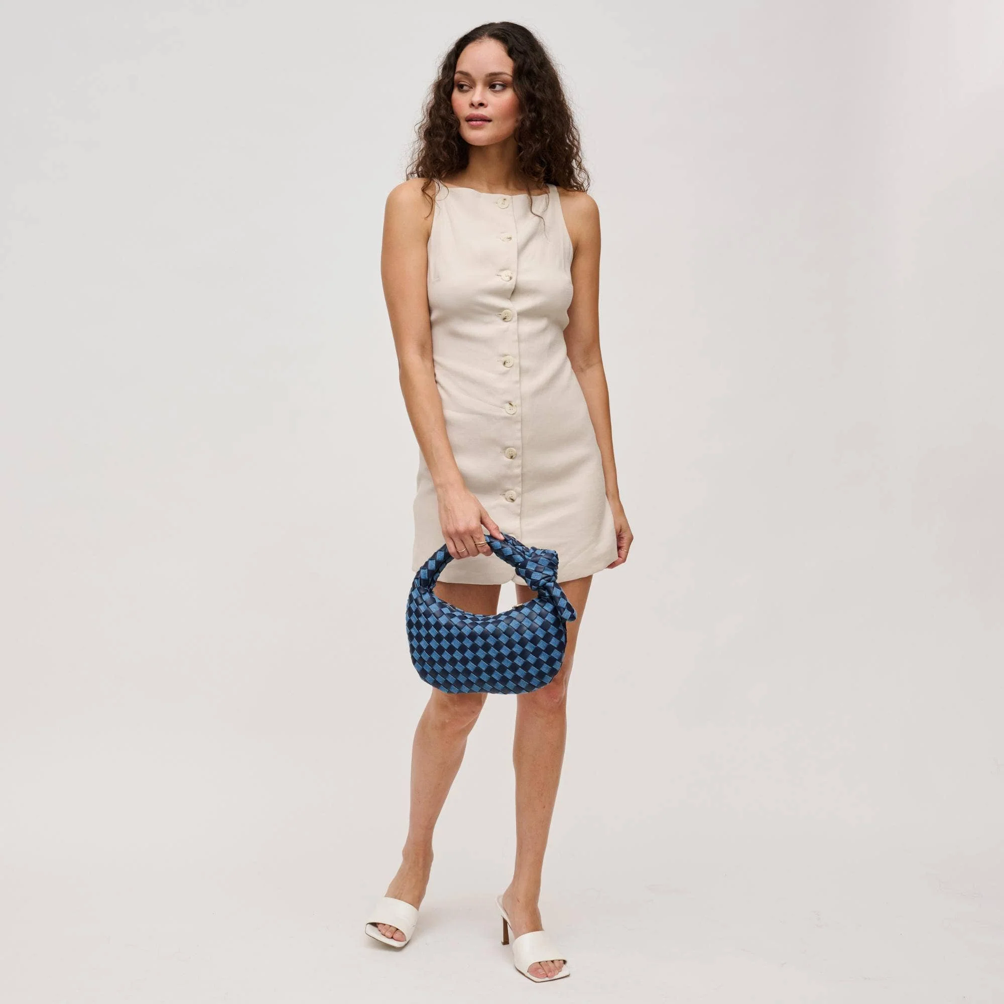 Urban Expressions - Lizbeth Woven Knot Clutch - Oatmilk - Image 22