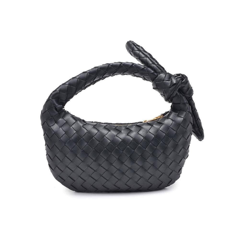 Urban Expressions - Lizbeth Woven Knot Clutch - Oatmilk - Image 9