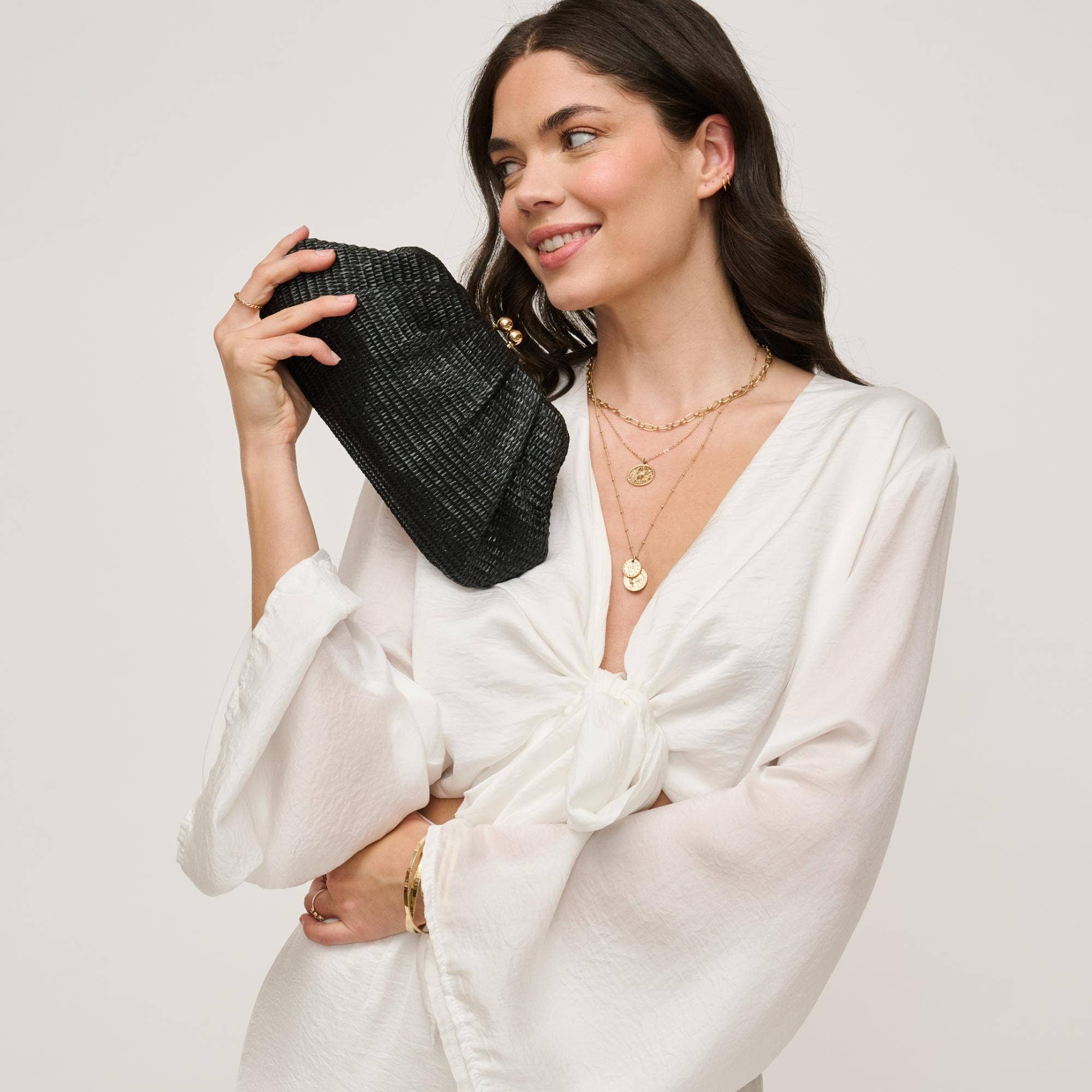 Urban Expressions - Triana Straw Frame Clutch - Natural - Image 2