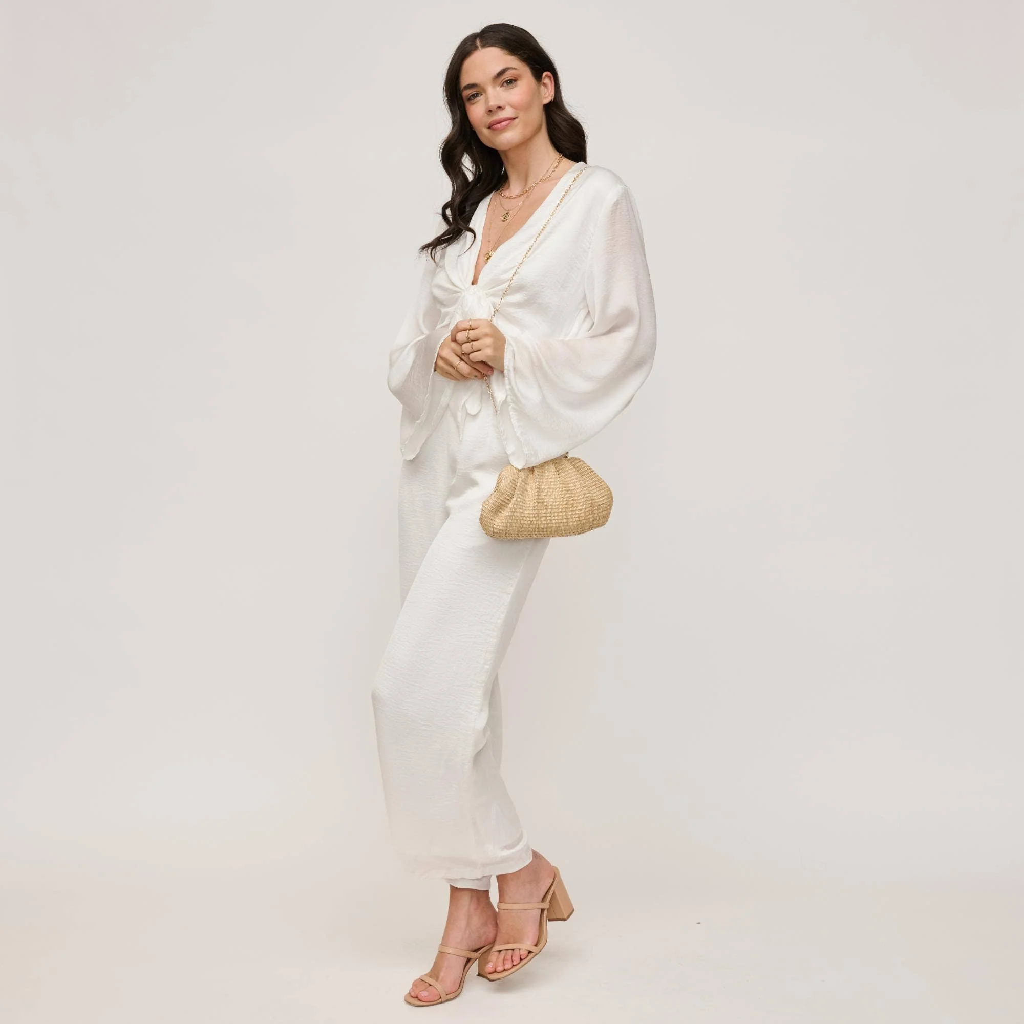 Urban Expressions - Triana Straw Frame Clutch - Natural - Image 20