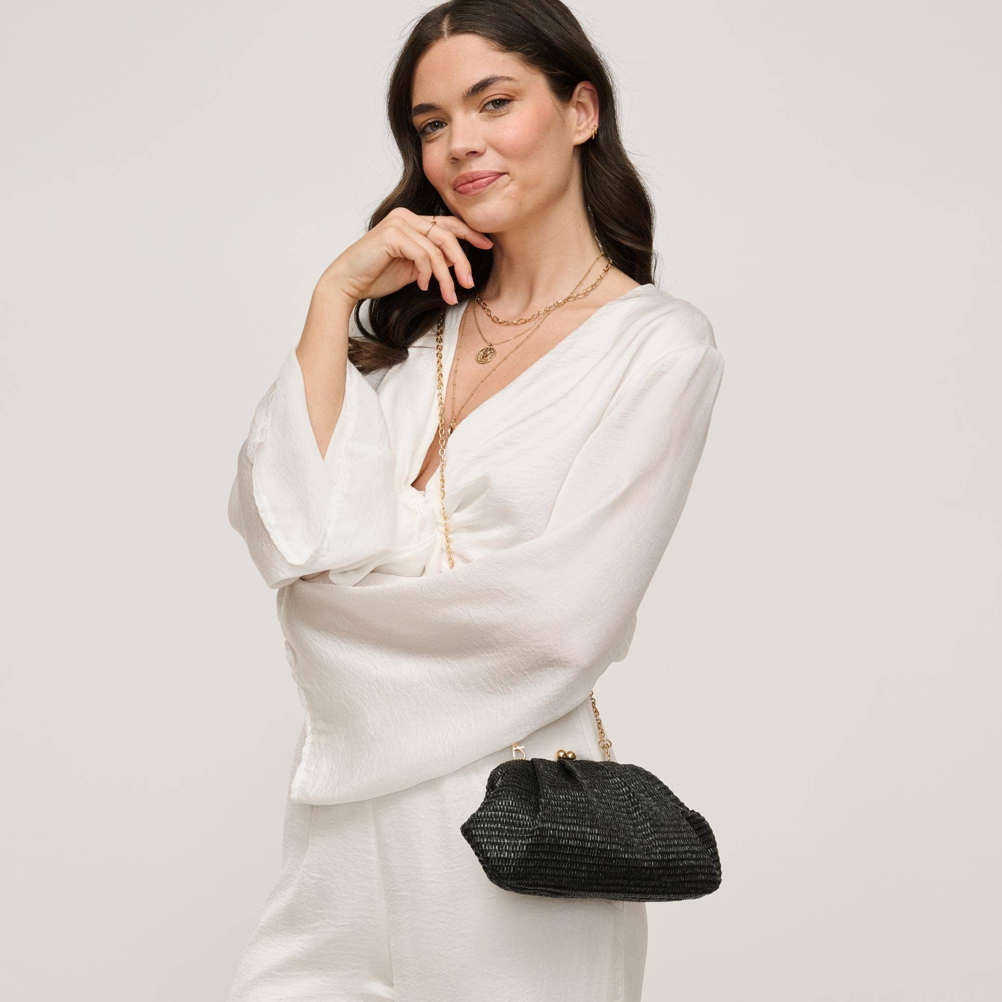 Urban Expressions - Triana Straw Frame Clutch - Natural - Image 3