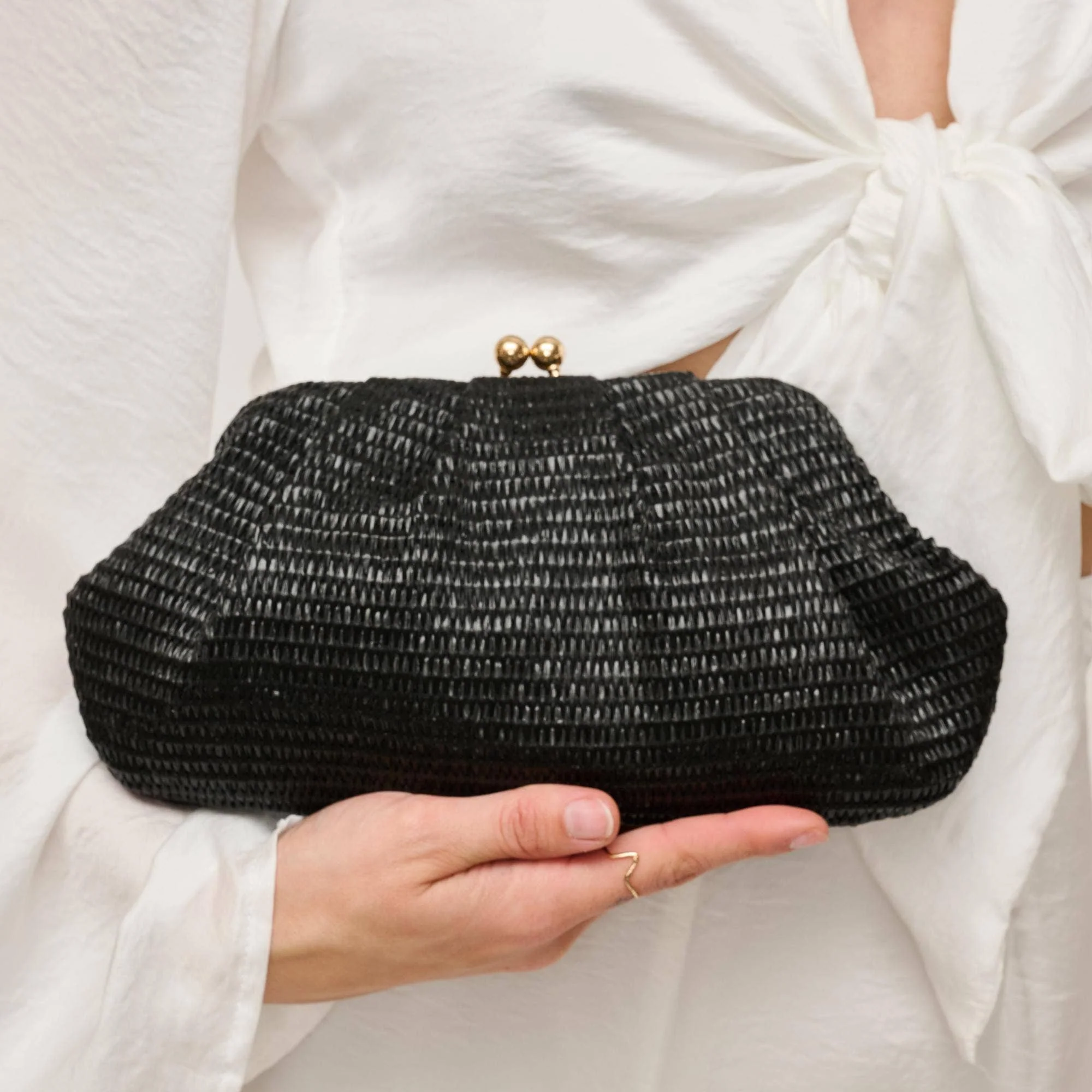 Urban Expressions - Triana Straw Frame Clutch - Natural - Image 5