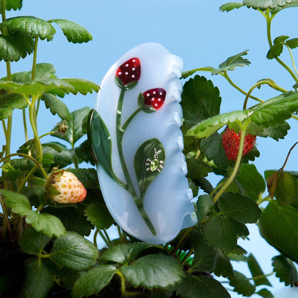 WINONA IRENE - Forest Berry Strawberry Jewel Beetle Acetate Hiar Claw Clip - Image 2