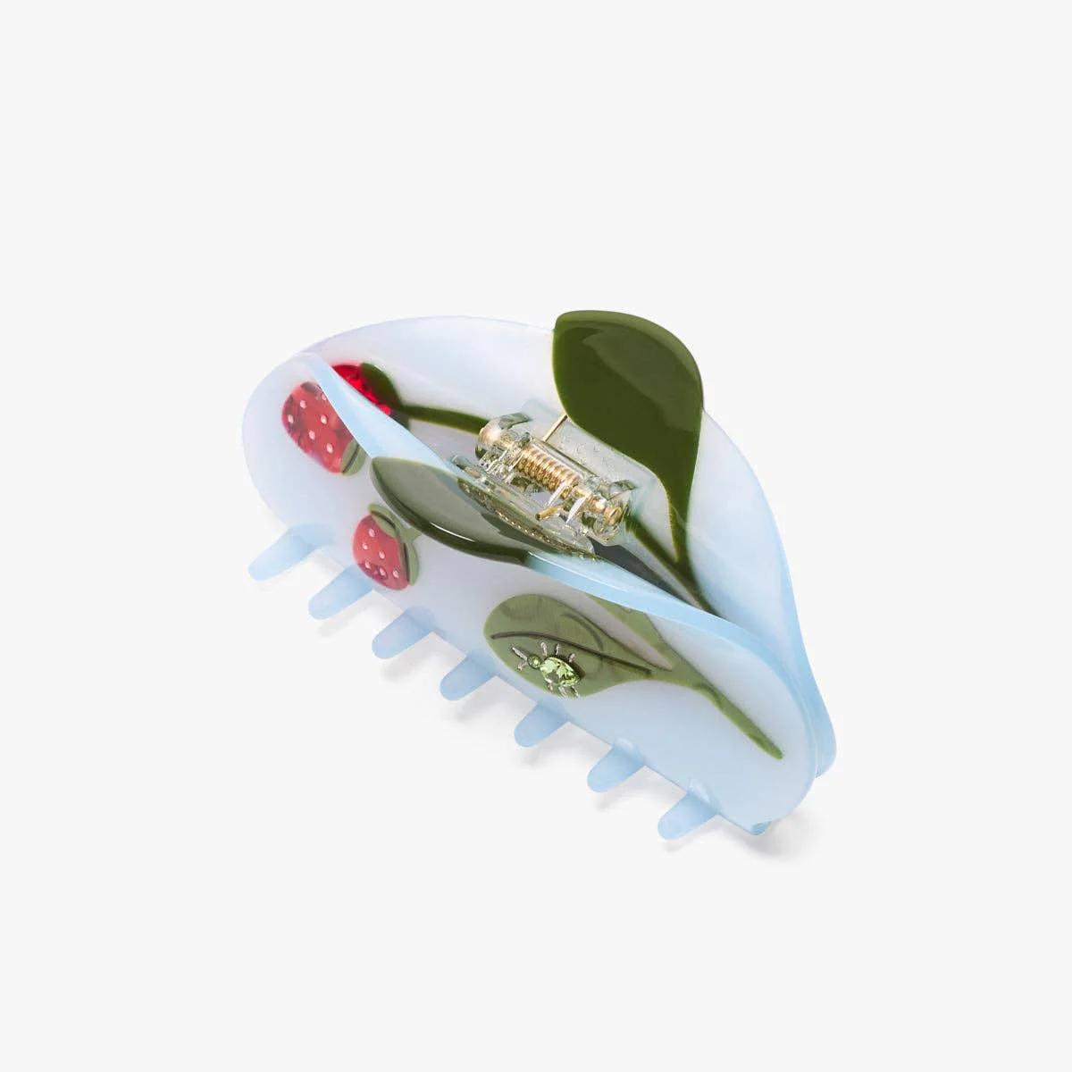 WINONA IRENE - Forest Berry Strawberry Jewel Beetle Acetate Hiar Claw Clip - Image 4
