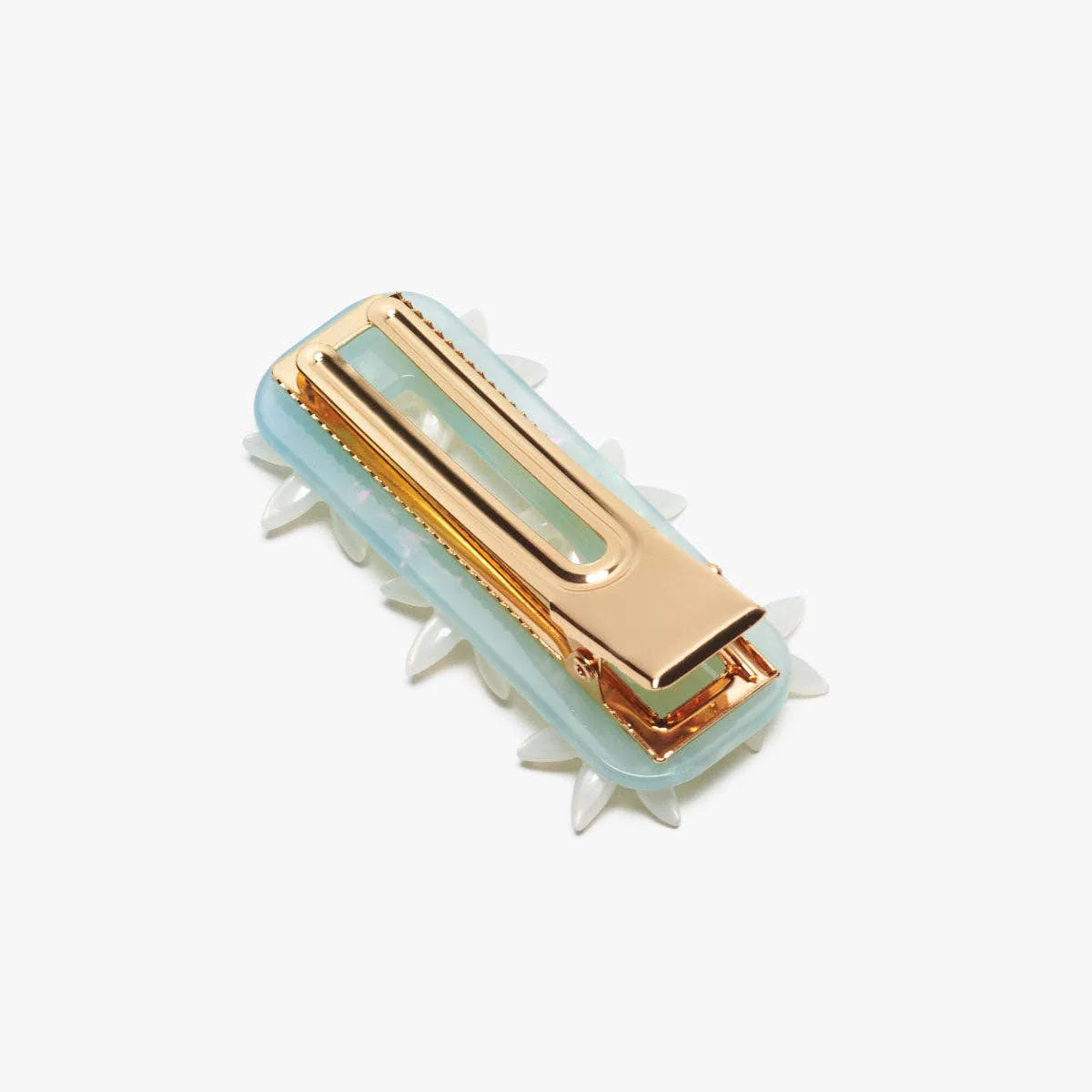 WINONA IRENE - Undine Lotus Flower Alligator Hair Clip in Seafoam and White - Image 2