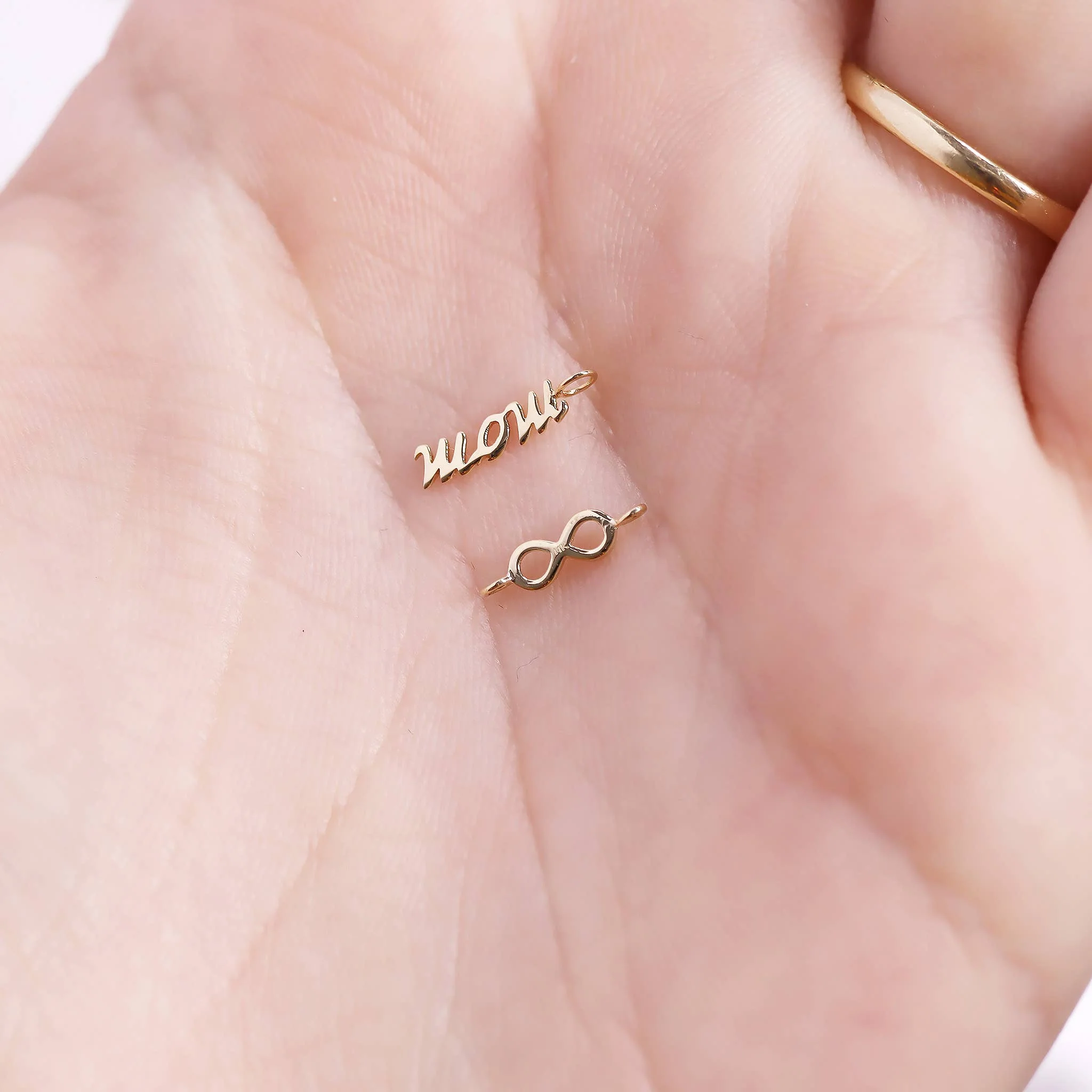 14K Gold Infinity Charm - Image 4
